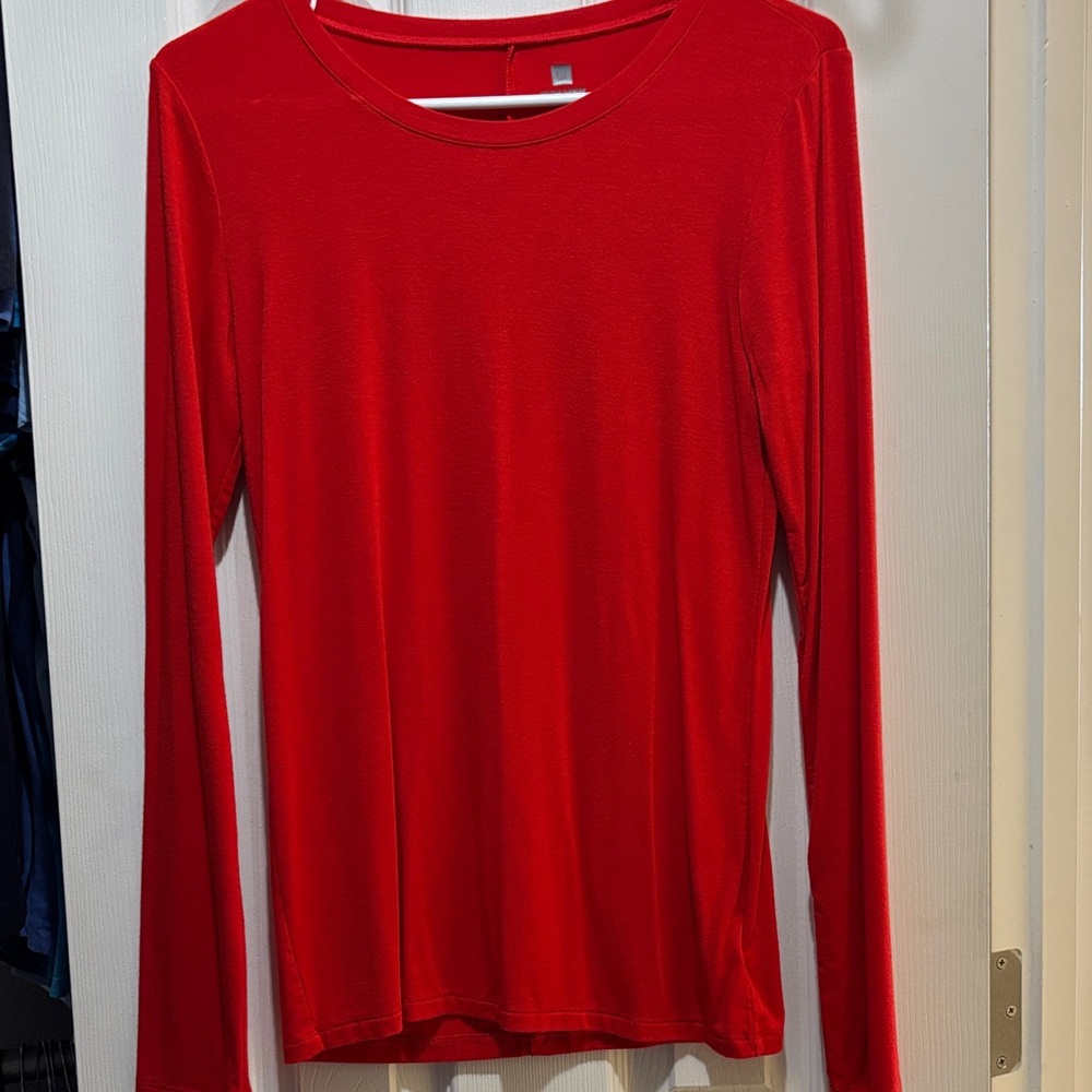 GAP Vibrant Red Long Sleeve Blouse